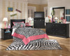 Maribel Black 5 Pc. Dresser, Mirror, Twin Panel Headboard & 2 Nightstands