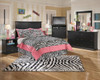 Maribel Black 3 Pc. Dresser, Mirror & Full Panel Headboard