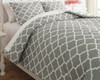 Media Gray/White Full Comforter Set