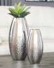 Dinesh Silver Finish Vase Set (2/CN)