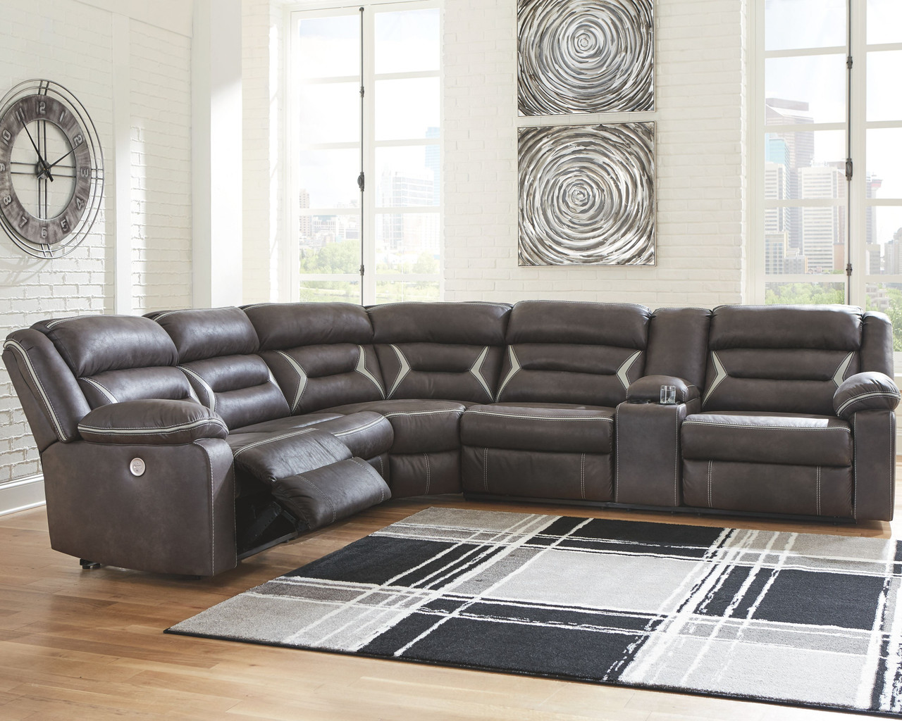The Kincord Midnight Laf Zero Wall Power Recliner Armless Chair