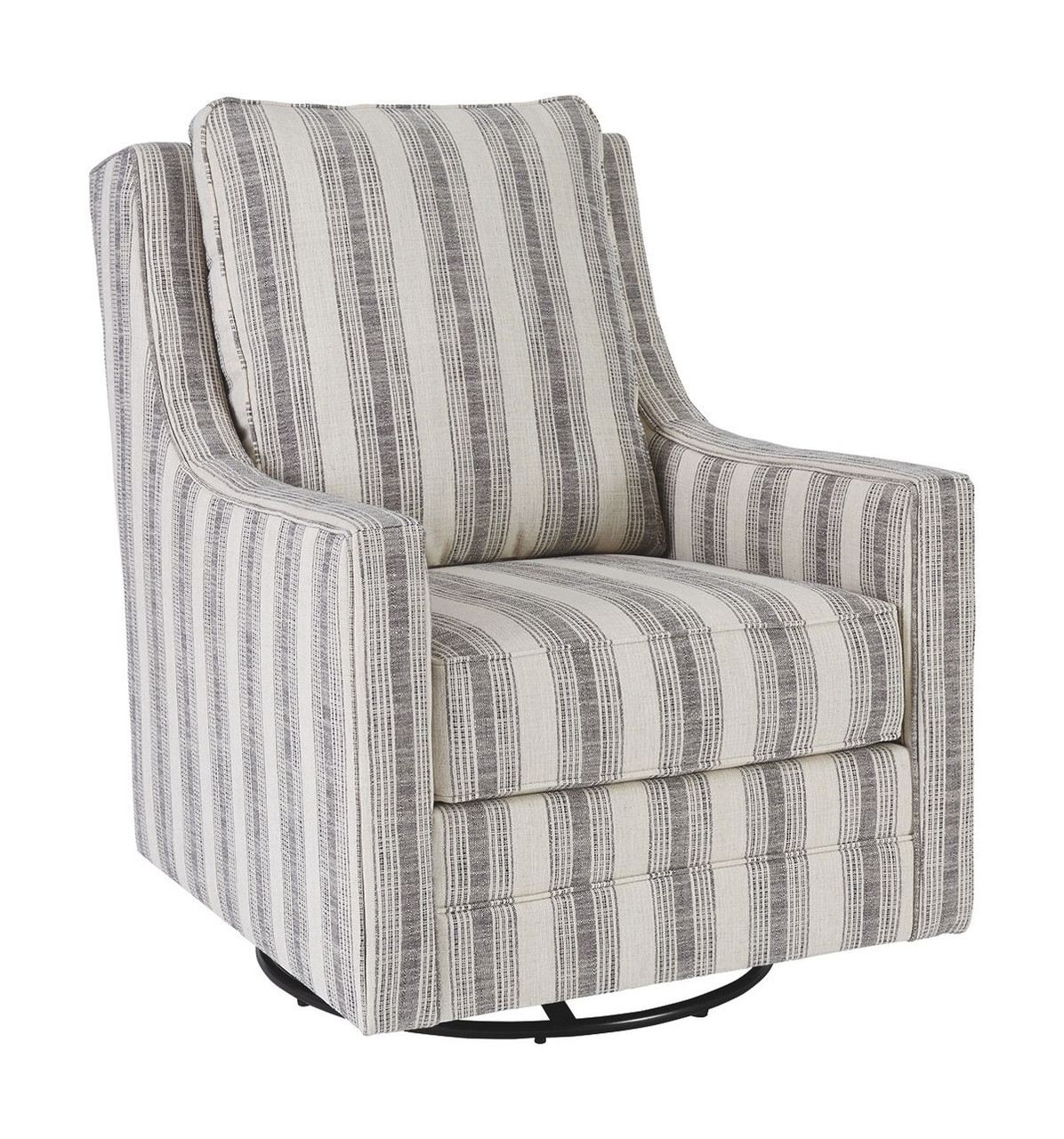 black and white swivel accent chair