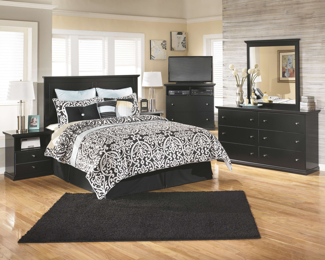 Queen size bed frame shop and dresser