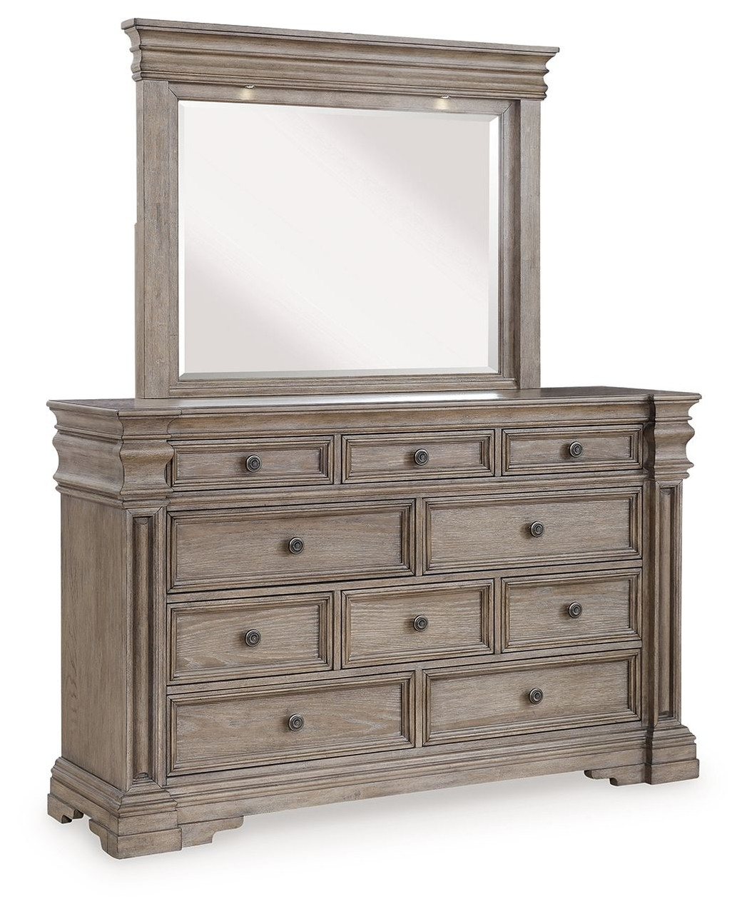 Light brown clearance dresser with mirror