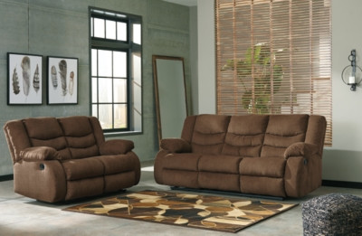 The Tulen Reclining Sofa and Loveseat available at Rose Brothers