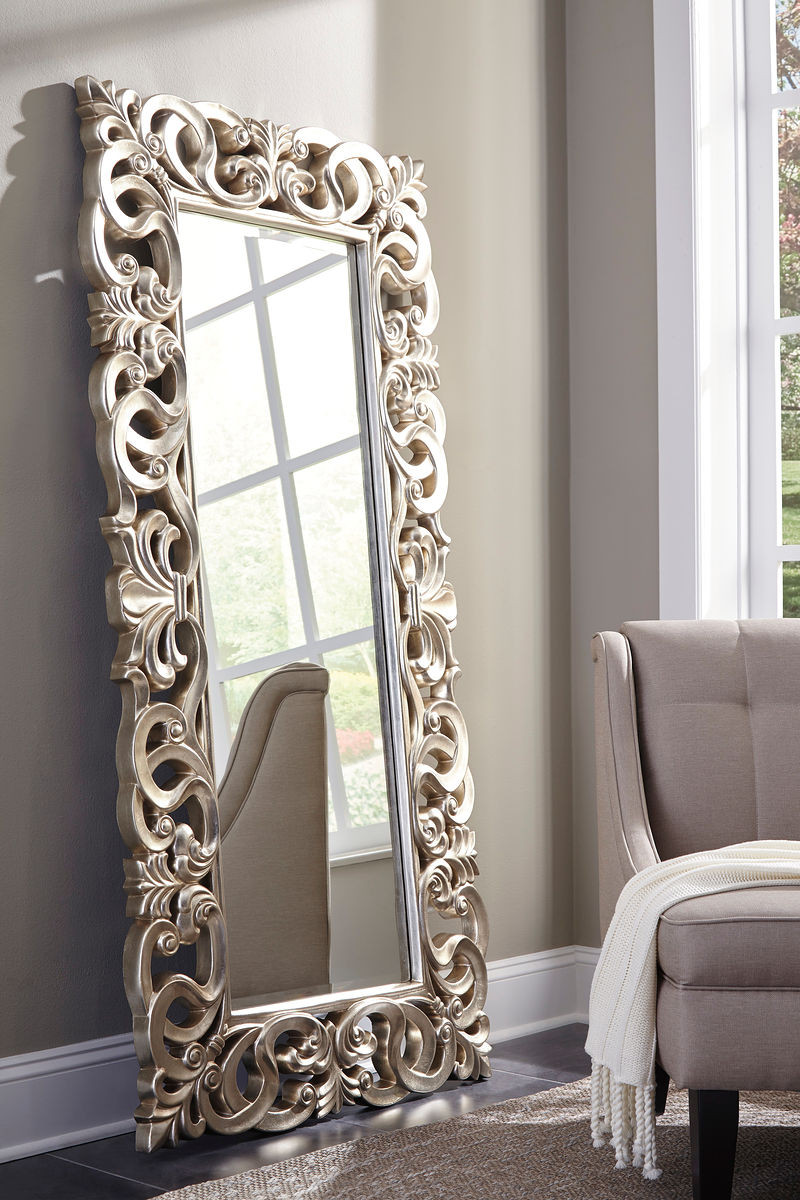 その他 antiquerose5011 The Lucia Antique Silver Finish Accent Mirror available at Rose