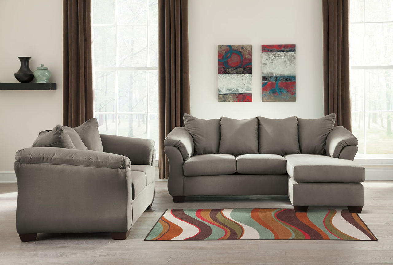 Couch with chaise and shop loveseat