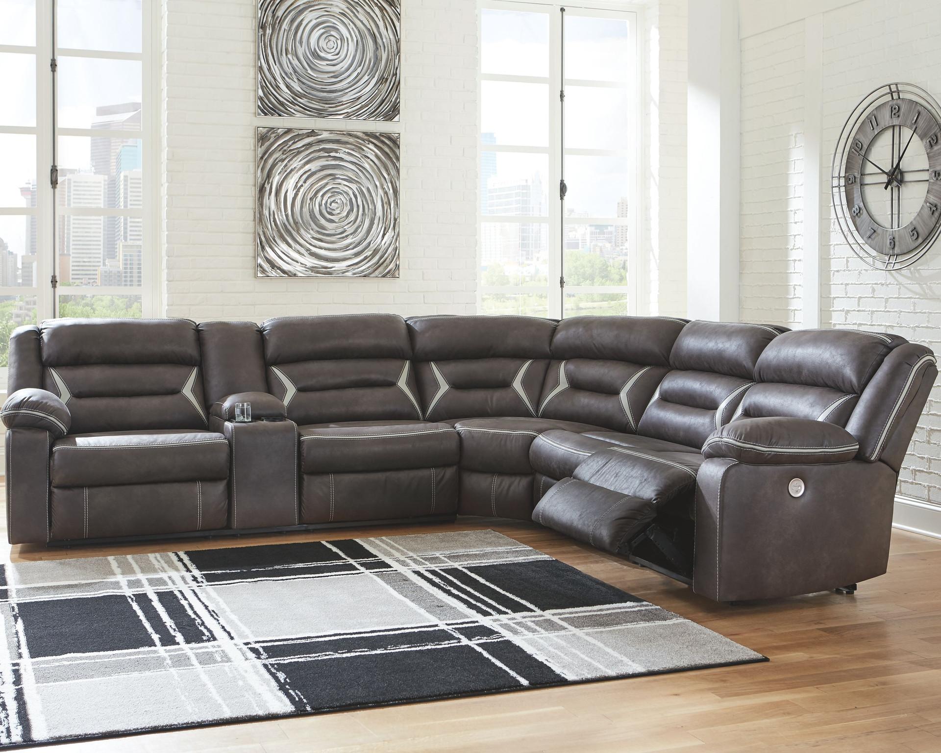 The Tambo Canyon LAF/RAF Reclining Loveseat Sectional available at Rose