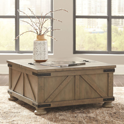 The Aldwin Gray Cocktail Table with Storage available at ...