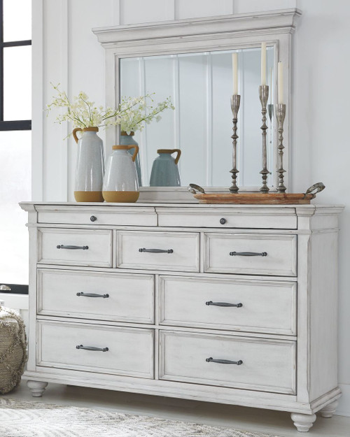 Kanwyn Whitewash Dresser & Mirror