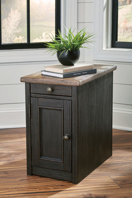 Tyler Creek Grayish Brown/Black Chair Side End Table