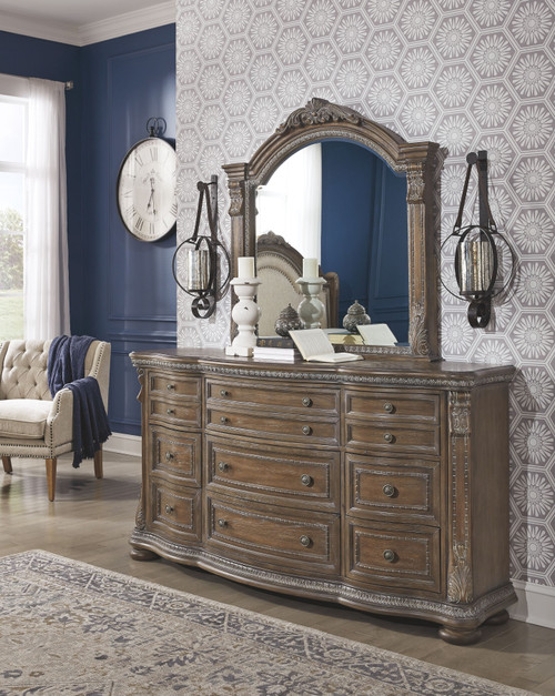 Charmond Brown Dresser & Mirror