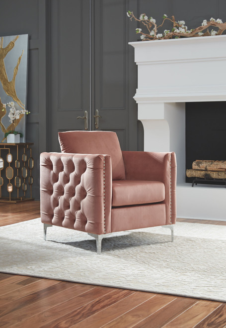 Lizmont Blush Pink Accent Chair