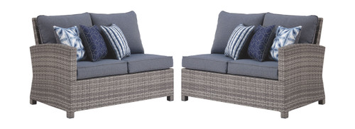 Salem Beach Gray RAF/LAF Loveseat w/CUSH (2/CN)