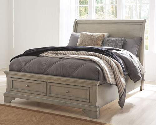 Lettner Light Gray Full Sleigh Bed