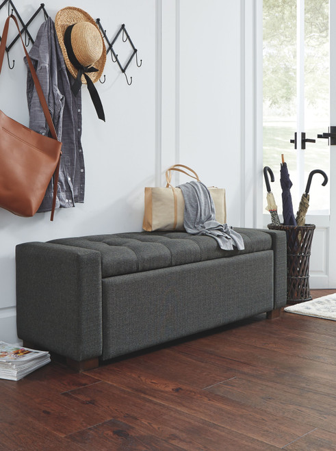 Cortwell Gray Storage Bench