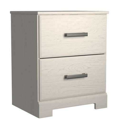 Stelsie White Two Drawer Night Stand