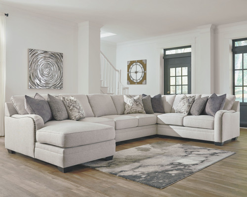 Dellara Chalk 5-Piece Sectional with Chaise