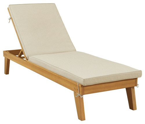 Byron Bay Light Brown Chaise Lounge with Cushion