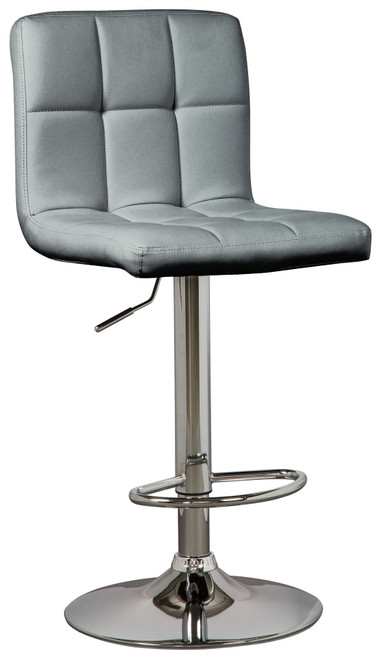 Bellatier Gray Tall Upholstered Swivel Barstool(Set of 2)