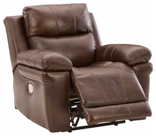 Edmar Chocolate Power Recliner/ADJ Headrest