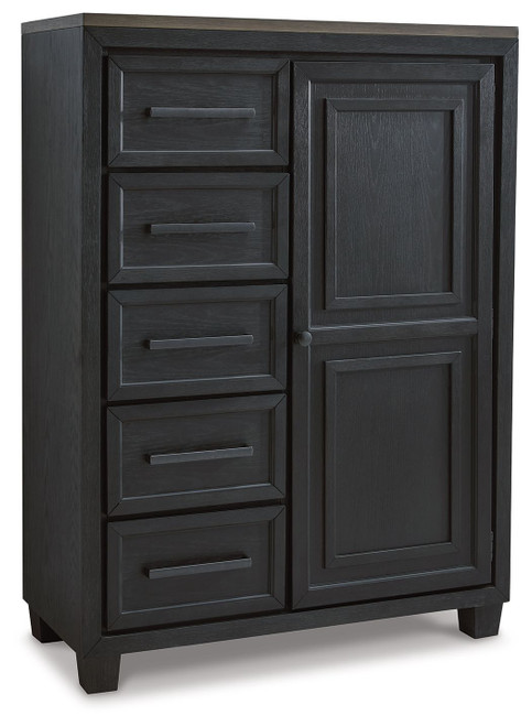 Foyland Black / Brown Door Chest