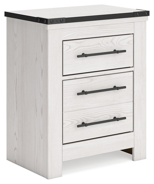 Schoenberg White Two Drawer Night Stand