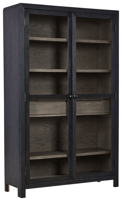 Lenston Black / Gray Accent Cabinet With 2 Doors