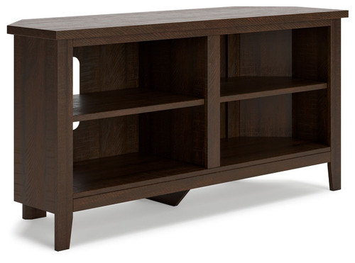 Camiburg Warm Brown Small Corner TV Stand