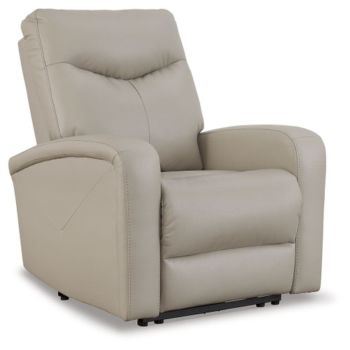 Ryversans Dove Gray Pwr Recliner / Adj Headrest