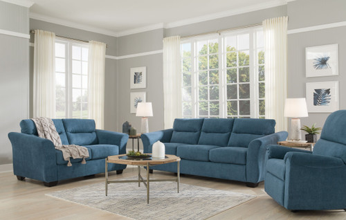 Miravel Indigo 3 Pc. Sofa, Loveseat, Rocker Recliner