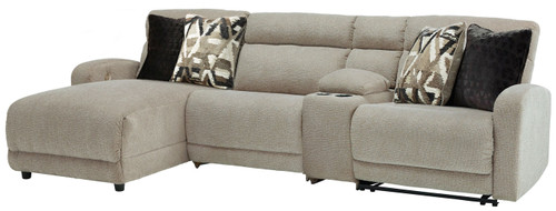 Colleyville Stone 4-Piece Power Reclining Sectional With Laf Back Chaise