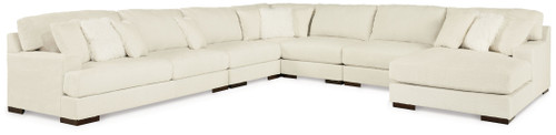 Zada Ivory 6-Piece Sectional With Chaise