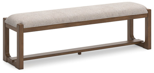 Cabalynn Oatmeal / Light Brown Large Uph Dining Room Bench