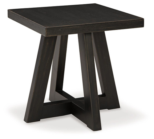 Galliden Black Square End Table