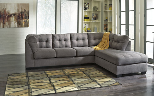 Maier Charcoal Right Arm Facing Chaise With Sleeper Sectional