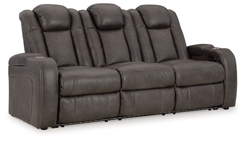 Fyne-dyme Shadow Power Reclining Sofa With Adj Headrest