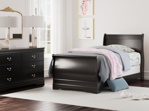 Huey Vineyard Twin Sleigh Bed (B128B5)