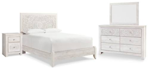 Paxberry Queen Panel Bed, Dresser, Mirror and Nightstand (B181B16)