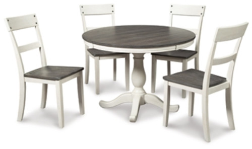 Nelling Dining Table and 4 Chairs (D287D1)