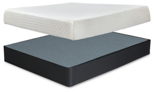 10 Inch Chime Memory Foam King Mattress and Foundation (M699M1)