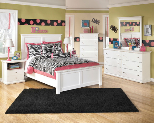 Bostwick Shoals White 5 Pc. Dresser, Mirror & Full Panel Bed