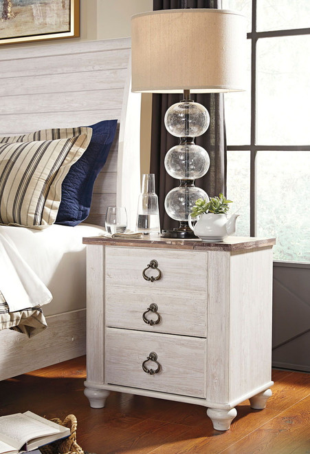 Willowton Two-tone Two Drawer Night Stand