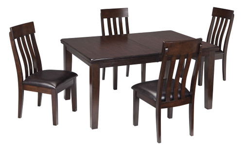 Haddigan Dark Brown 5 Pc. Rectangular Extension Dining Set