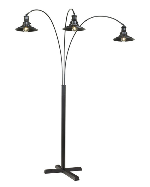 Sheriel Black Metal Arc Lamp