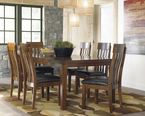 Ralene Rectangular Dining Room Butterfly Extension Table: Medium Brown