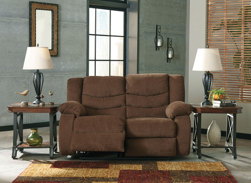 Tulen Chocolate Reclining Loveseat