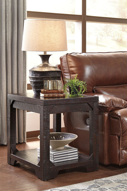 Rogness Rustic Brown Rectangular End Table