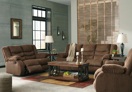 Tulen Chocolate Reclining Sofa, Loveseat & Rocker Recliner