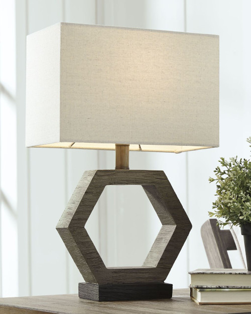Marilu Gray/Brown Poly Table Lamp (1/CN)